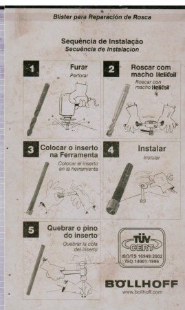 Blister para reparar roscas